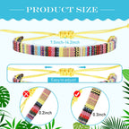 Yinkin 36 Pcs Surfer Bracelets for Men Unisex Christmas Women Surf Anklet Gift Sets Beach Handmade Beaded Anklet Colorful Rope Bracelet Bohemia Chain Boho Jewelry for Adult Teen
