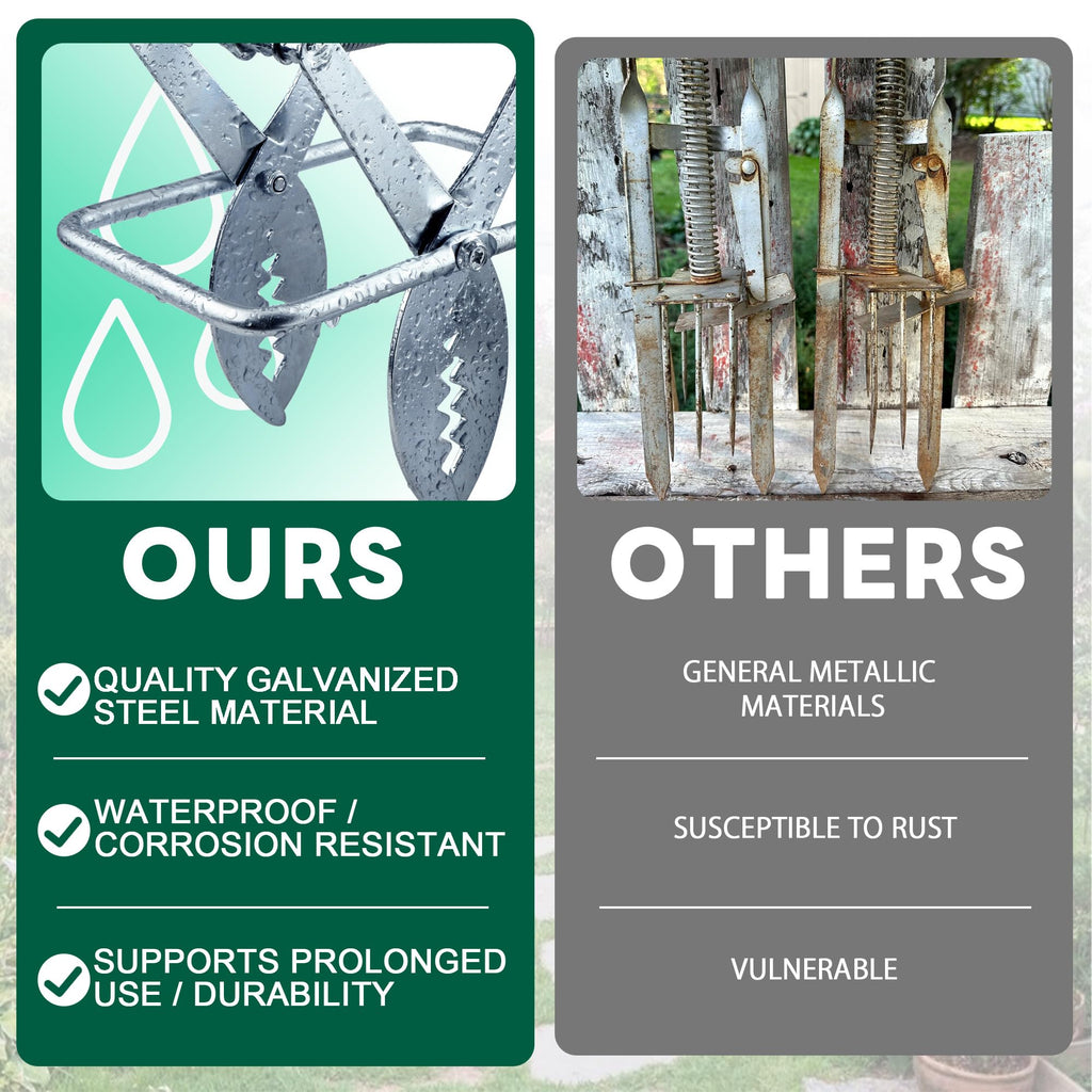 Mole Trap Scissor 2 Pack, Upgraded Mole Traps for Lawns that Kill Best, Galvanized Steel Mole Killer, Step Setup