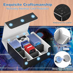 Mlikero Card Deck Case, Trading Card Storage Box for Magnetic Cards Holder and Hard Plastic Cards Protectors, Leather Magnetic Closure Deck Box Fit for MTG, TCG