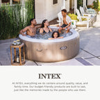 Intex 28502E PureSpa Slip Resisting Removable Countoured Inflatable Hot Tub Spa Seat Accessory with Adjustable Height for All PureSpa Models, Beige