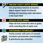 Hotrod Septic Tank Treatment - 12 Month Supply Extends Septic System Life and Prevents Costly Repairs - Industrial Grade - Easy to Use (12 Month, 4.00, Count)
