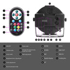 U`King 36 LED RGB Stage Par Lights by Remote DMX Control 2pack
