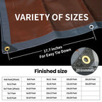TARPAL tarp 6x10 Feet Super Heavy Duty Tarps Cover 20mil Waterproof UV Protection Rip and Tear Proof Tarpaulin with Grommets(Grey/Brown)