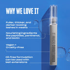 Babe Original Enhancing Lash Conditioner - Conditioning Lash Serum for Eyelashes, with Peptides and Biotin, 3mL