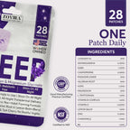 ZOVIRA Sleep Patches for Adults - Melatonin Free | Magnesium, Lavender & Ashwagandha | Non-Habit Forming Transdermal Sleep Aid | Hypoallergenic | 28 Count - Pack of 1