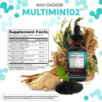Clean Nutra Organic Sea Moss Drops Supplement | Black Seed Oil Irish Seamoss Ashwagandha Burdock Root & Bladderwrack - Multimineral Liquid Vegan for Gut Heath Energy Skin Immune Support & Hair