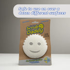Scrub Daddy Sponge - Dye Free - Scratch-Free Scrubber for Dishes and Home, Odor Resistant, Soft in Warm Water, Firm in Cold, Deep Cleaning, Dishwasher Safe, Multi-use, 1ct (2 Pack)