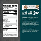 No Cow Vegan Protein Bars, Upgraded Chocolate Chip Cookie Dough | 20g Plant Based Protein, Gluten Free, Dairy Free, Soy Free, Keto Friendly, Low Sugar, High Fiber Snack Bars | Pack of 12