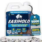 Vuba Easihold Rock & Mulch Glue for Landscaping - Gravel Glue Binder Non-Toxic Mulch and Bark Adhesive, Pet Safe, 107 sqft Coverage, Lockdown Clear Gravel/Pebbles/Stones Stabilizer (1 Gallon)