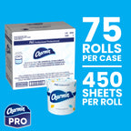 Charmin For Commercial Use Toilet Paper, Individually Wrapped, 2-Ply Standard Roll, 75 Rolls/Case, 450 Sheets/Roll