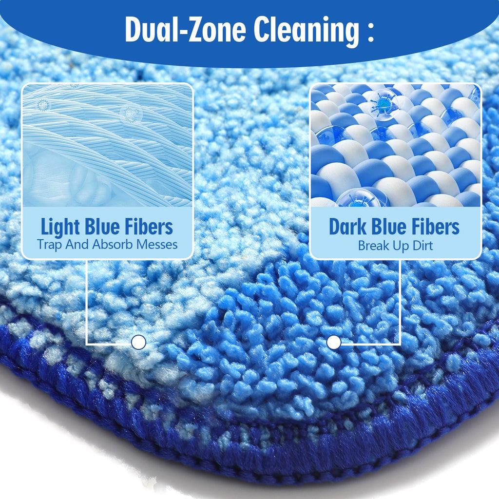 Gazeer 8 Pack Microfiber Cleaning Pads Compatible with Bona Mops, Safe for Hardwood and Hard-Surface Floors, Washable, Reusable
