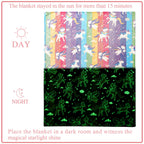 LIFEYJ Glow in The Dark Blanket Unicorns Gifts for Girls, 50"x60"