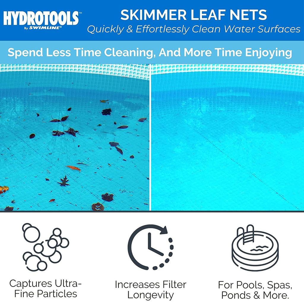 Swimline 8039 Premium Extra Strong Leaf Skimmer Net Head Cleaner for Swimming Pool Spa Fountain Pond Hot Tub Leaves Bugs Debris Fine Cleaning Maintenance, Heavy Duty Large, Blue