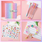 JIALILI Diary with Lock for Girls, Password Locked Journals for Teen Girls, Secret Diary Gifts for 9 10 11 12 Year Old Girls, Kids Journals Set for Ages 8-12 Teenage