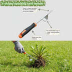 MINOVARA Weed Puller Tool, Portable Rubber-Handled Garden Tools, Four-Tined Weeding Tool, Uprooting Weeding Tools, Crevice Weeder, Yard Weed Tools and Weed Removal Tool (style3)