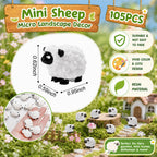 Bbiamsleep 105 Pcs Mini Sheep Figurines Miniature Plastic Sheep Figurines
