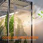 Bstrip 6-Tier Indoor Greenhouse with Grow Light, 29.5x13.8x71in