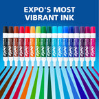 EXPO Dry Erase Markers, Low Odor Ink, Black, Chisel Tip, 36 Count - Easily Erases, Ideal for Classroom, Home, Office, Back to School, Teacher Supplies