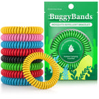 BuggyBands 30 Pack Mosquito Bracelets for Adults & Kids - Natural DEET-Free Bands, Individually Wrapped