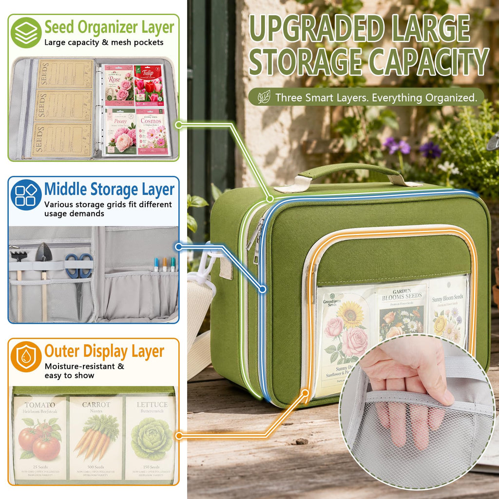 Seed Storage Organizer Binder, Seed Holder Organizer Seed&Envelopes, Sheet