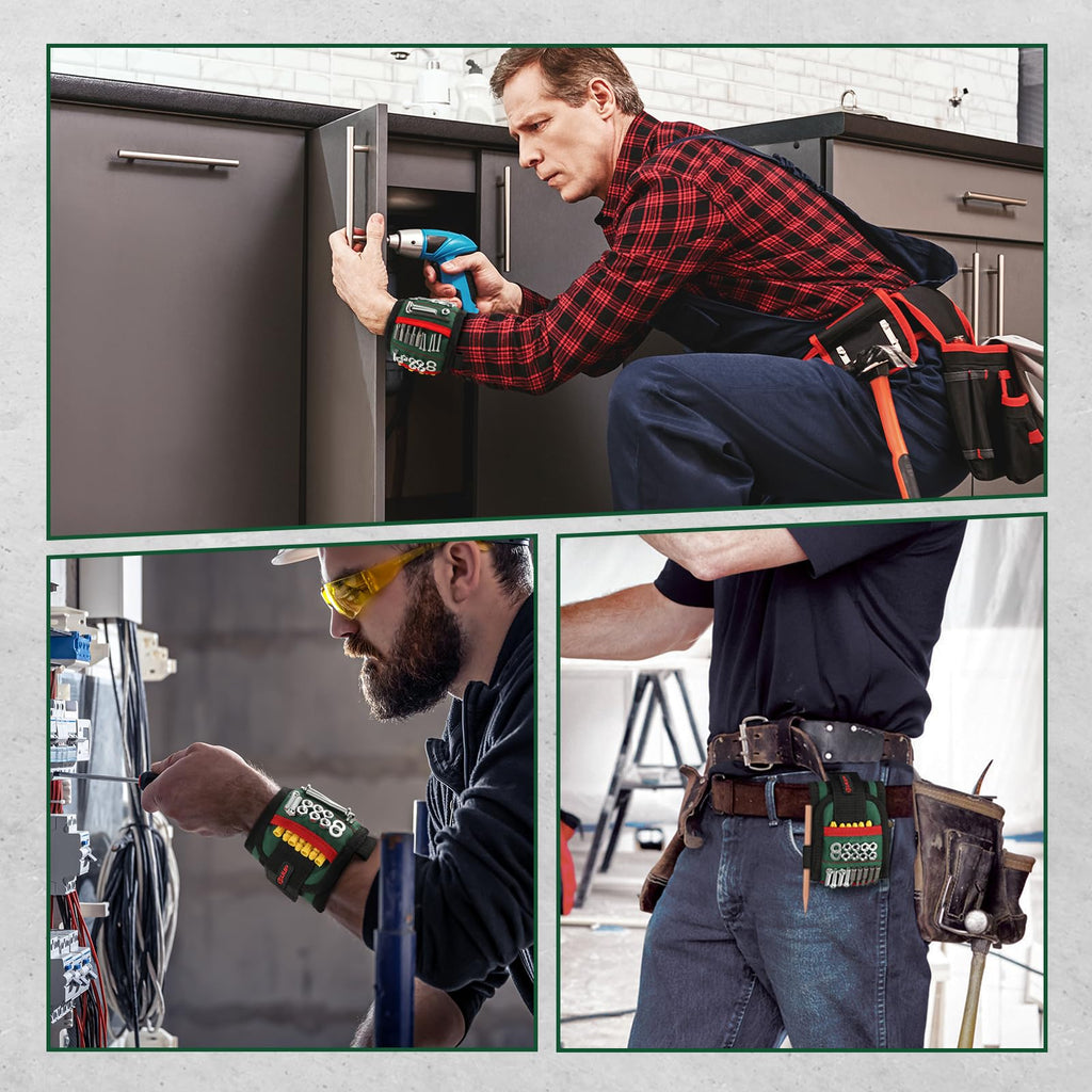 UUP Magnetic Wristband with LED Light Tool Belt Gifts for Men Mechanic