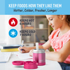 THERMOS FUNTAINER Kids Food Jar with Spoon, 10oz, Pink