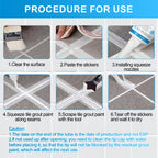8Oz White Waterproof Caulk & Seal Silicone Sealant, Wadities Tile Grout Repair Kit with Grout Remove Scraper, Shrink & Crack Proof for Bathroom, Shower, Kitchen, Floor (4Oz, Pack of 2)