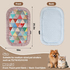Beberoad Reversible Pet Stroller Mat - Double-Sided Cooling and Warming Mat, Washable Mat, Suitable for Cats and Medium-Sized Dogs, Use in All Seasons