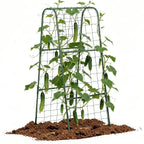 Cucumber Trellis for Raised Bed, Garden Trellis for Climbing Plants Outdoor, Metal Arch Trellis U-Shape Vegetables Support for Tomotoes Grape Vines Beans Peas (Green, 15.7" L x 24" W x 48" H)