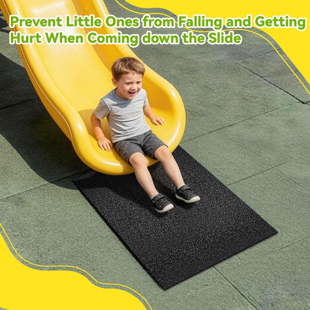 2-Pack Outdoor Playground Mats, 40" L X 24" W High-Density PVC Playground Protection Mats Rubber Wearmat with Double-Sided Anti-Slip Texture for Swings and Slides