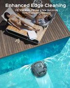[2026 New] WYBOT A1 Robotic Pool Cleaner – Dual-Layer Filtration, 120-Min Runtime, Powerful Cordless Pool Vacuum for Above-Ground & Flat Pools, Efficient Debris Removal & Auto-Parking Design (Gray)