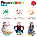 Picasso Cubes Kids Pixel 1” Magnetic Puzzle Cube Mix & Match w/Free Ideabook Sensory Toys STEAM Learning Building Block Magnets Construction Toy Set Stacking Magnet Creative Kit