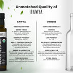RAWYA Black Seed Oil - USDA Organic Certified - Cold Pressed - 8.4 Fl oz - Extra Virgin - Turkish Black Cumin Seed - Premium Nigella Sativa with Thymoquinone - Kalonji - Non-GMO, Gluten-Free - Nutritional Supplements - Extra Strong Taste