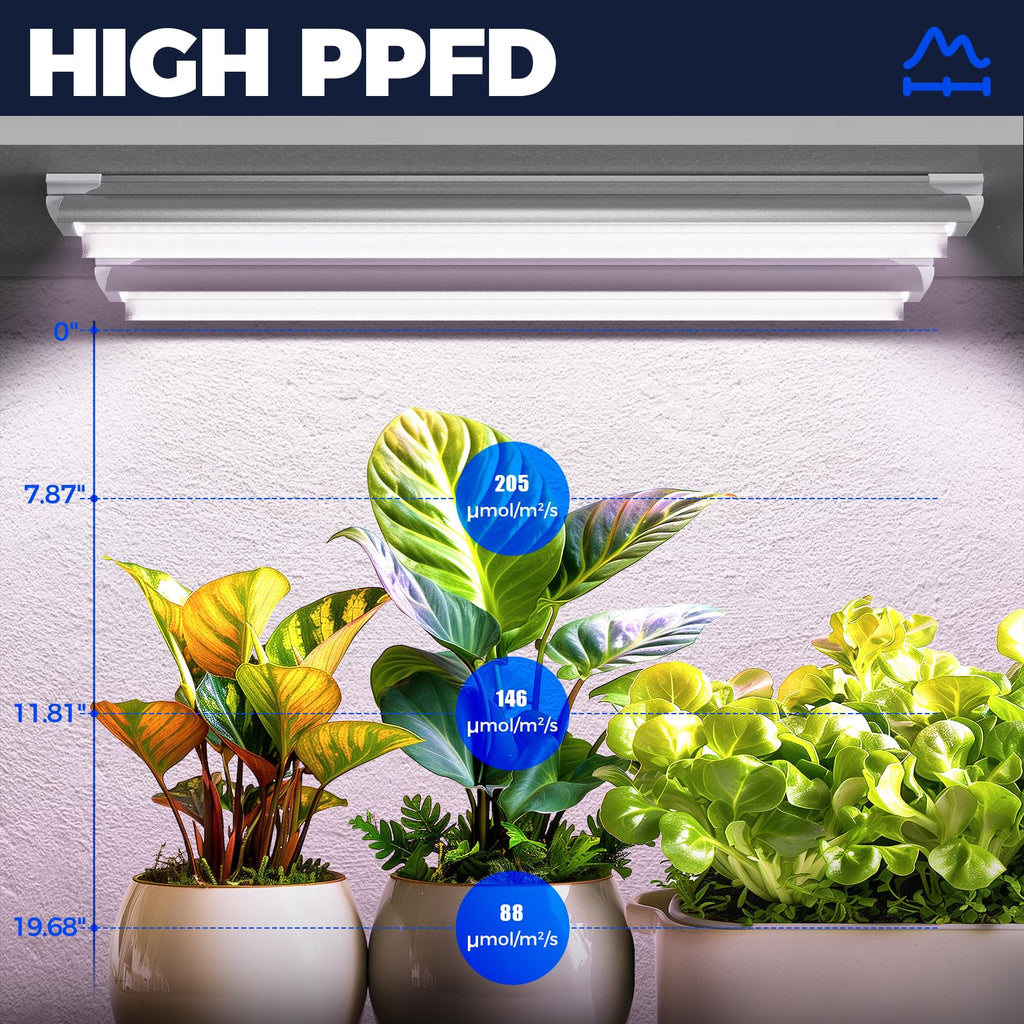 Barrina 2FT T8 LED Grow Light, Full Spectrum Plant Growing Lights, 6 Packs