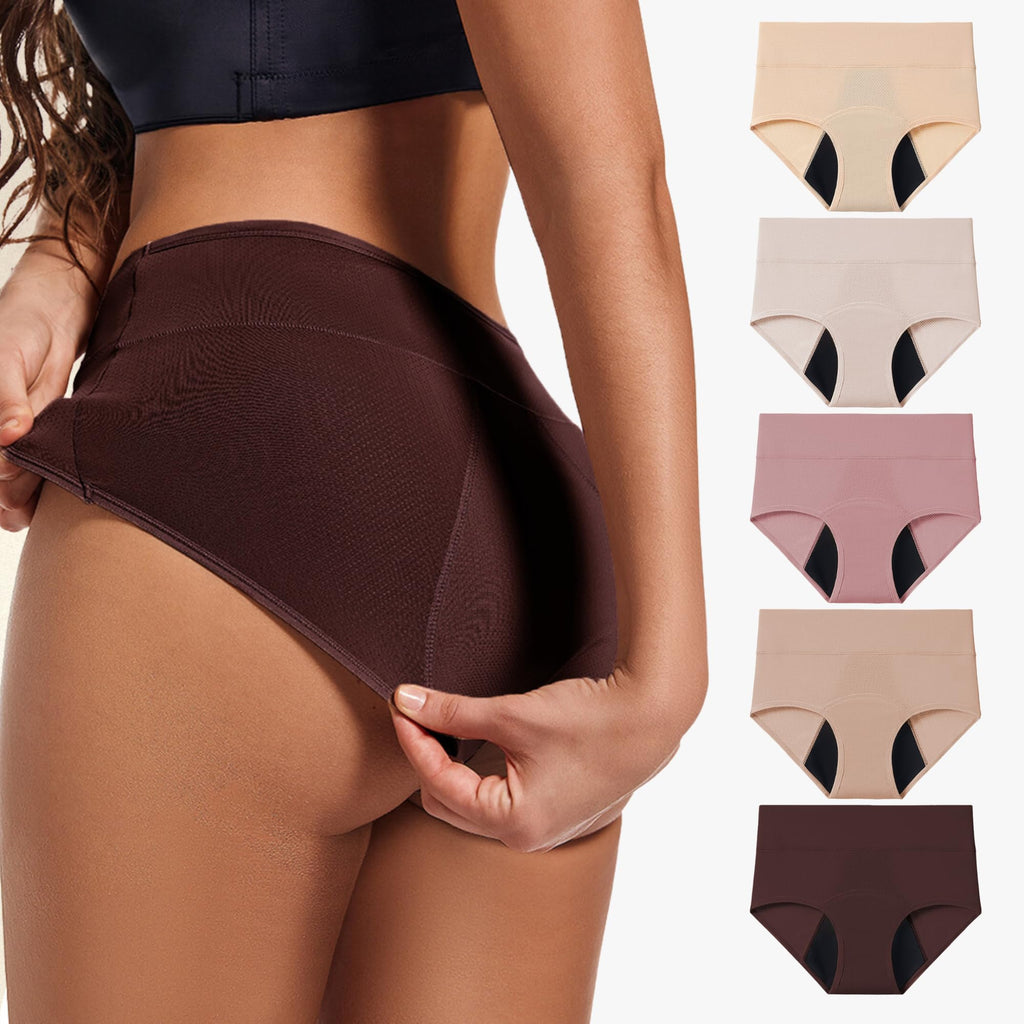 Everdries Washable & Reusable Incontinence Underwear for Women Over 60 - Leakproof, Discreet, Absorbent, Machine-Washable Panties (Comfort Plus, XXL, Pack of 5)