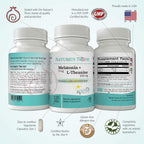 Nature's Trove Melatonin 3mg + L Theanine 200mg – Calm and Relaxation – 120 Kosher Vegetarian Capsules