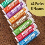YesBes 64 Pack Lip Balm, Natural Lip Balm Bulk with Vitamin E and Coconut Oil, Moisturizing Lip Balms for Dry Cracked Lips, Lip Balms for Valentines Gifts Stocking Stuffers - 8 Flavors