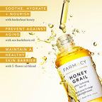 Farmacy Honey Grail Hydrating Face Oil - Nourishing Oil for Skin & Hair - Infused with Sea Buckthorn, Rosehip & Buckwheat Honey to Moisturize & Maintain a Healthy Skin Barrier (30ml)