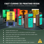 SUNLU 3D Printer Resin 4kg, Fast Curing Standard 3D Resin for LCD DLP SLA Resin 3D Printers, 395 to 405nm UV Curing 3D Printing Liquid Photopolymer Resin, Low Shrinkage, High Precision, 4000g, White