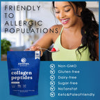 Premium Collagen Peptides Powder, 30 Sticks Travel Packets(Type I, III), Unflavored Collagen Protein Powder to Go, Hydrolyzed Collagen Peptides for Skin Hair Nail Joint, 10g per Serving, Paleo & Keto