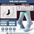 Anlisim Merino Wool Hiking Running Socks for Women, Boot Work Crew Socks