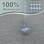 Washable Underpads (34x36 Inch) - Waterproof Reusable Bed Underpads, Heavy Absorbency Incontinence Bed Pads for Adults, Kids, Elderly, and Pets, Leakproof & Non-Slip Mattress Pad for Bedwetting