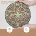 Bits and Pieces Glow in the Dark Stepping Stone - Celtic Compass, 10" x 10"