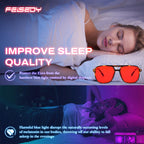 FEISEDY Sleep Blue Light Blocking Glasses for for Woman Men 99.9% Anti Blue Light Computer Gaming Red Lens Eyeglasses Reduce Eyestrain G2835