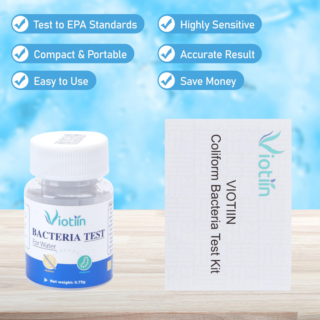 Viotiin 8 Pack E Coli and Coliform Bacteria Water Test Kit, EPA Approved, Water Quality Water Test Kit for Detect Well, Tap, Pool, Lake, Pond and Drinking Water