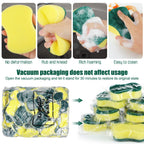 Tanlade 120 Pcs Individually Wrapped Sponges Kitchen Bulk Non Scratch Scouring Sponges for Dishes Household Cleaning Travel Apartments Hotel Car
