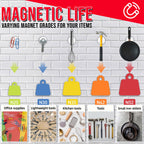 FINDMAG 16 Pack Disc Magnets with Double-Sided Adhesive, Permanent Round Magnets for Fridge, DIY, Building, Scientific, Craft, Office
