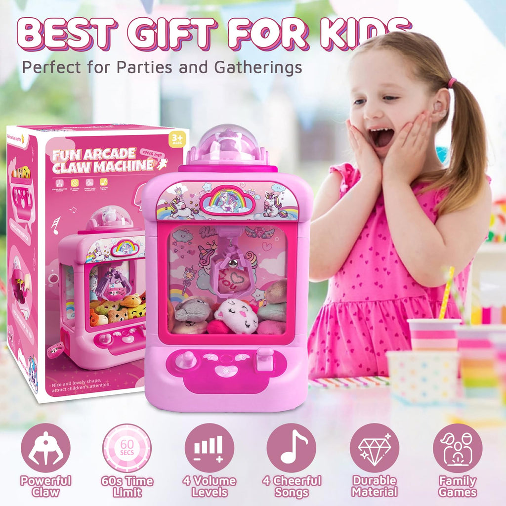 Marlrin Claw Machine for Kids, Mini Vending Machine Girls Unicorn Toys
