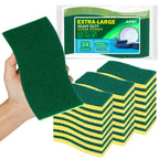 AIDEA XL Scrub Sponges 24Count, Sponges for Dishes, Extra Large Sponge for Cleaning Kitchen and Household, Heavy Duty Sponge Safe for Non-Coated Cookware, Cleaning Power for Bathroom, House
