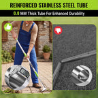 WORKPRO Crack Weeder, Stainless Steel Crevice Weeding Tool with Adjustable Long Handle (27"-54")